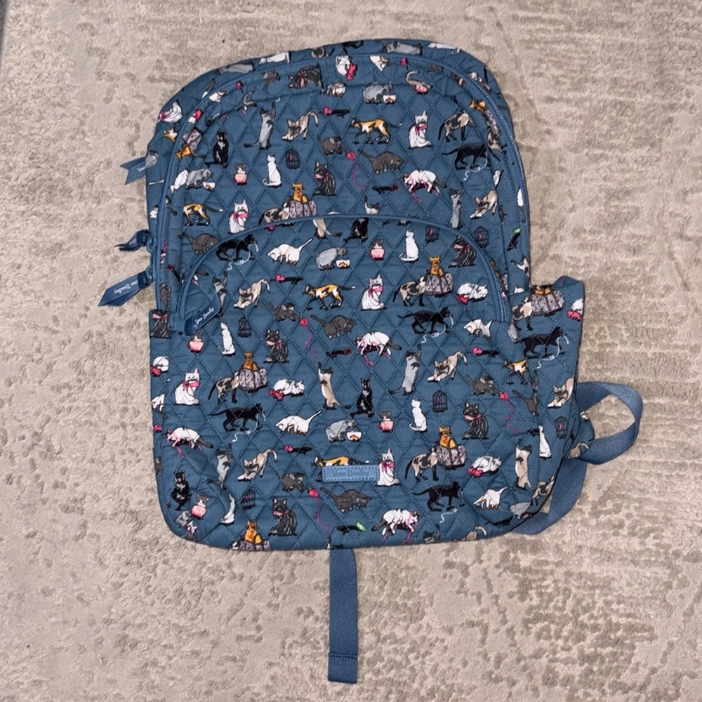Vera Bradley essential large backpack Cat’s Meow nwt